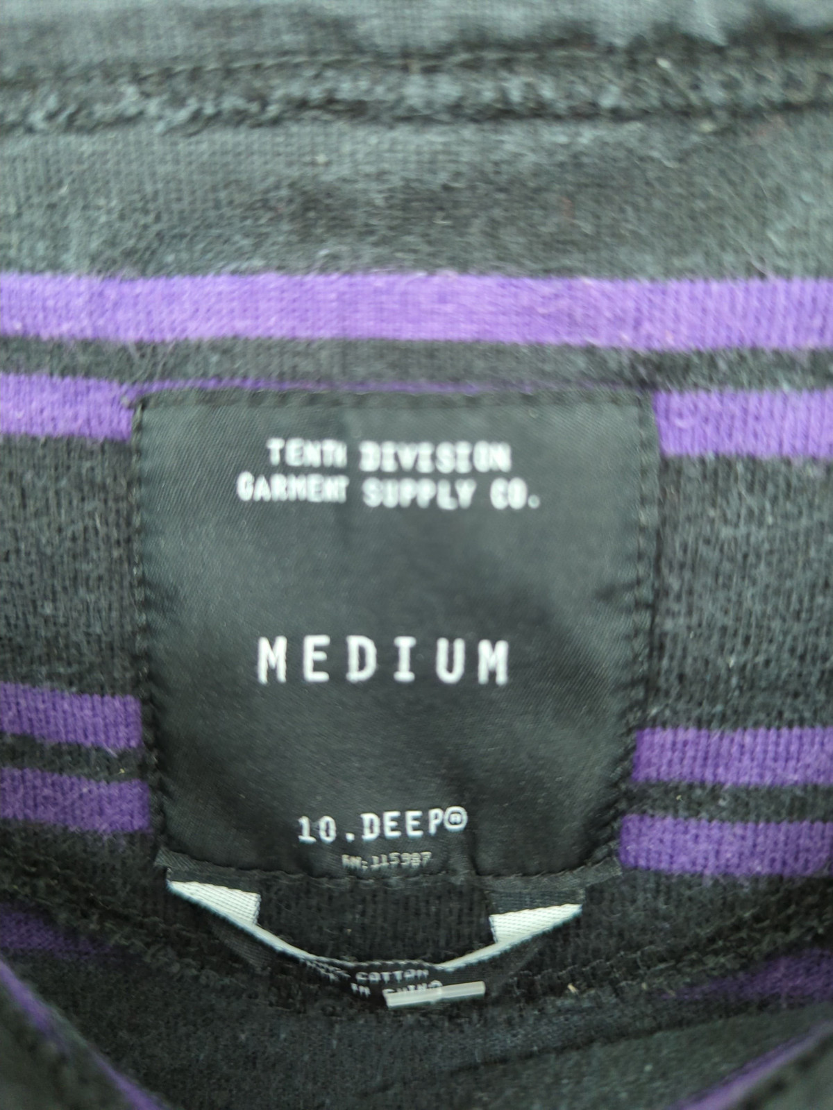 10 T shirt uomo profonda M nera a righe 100% altra basic