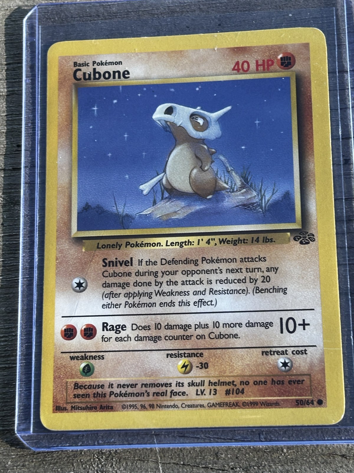 Pokemon Cubone 50/64 Jungle Unlimited Common 1999 LP Raw TCG