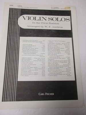 G F Handel Largo for Violin & Piano Sheet Music Carl Fischer W F Ambrosio