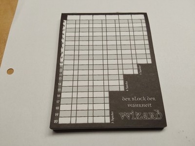 Wizard Block der Wahrheit wiederverwendbar (1 Seite ) foliert 