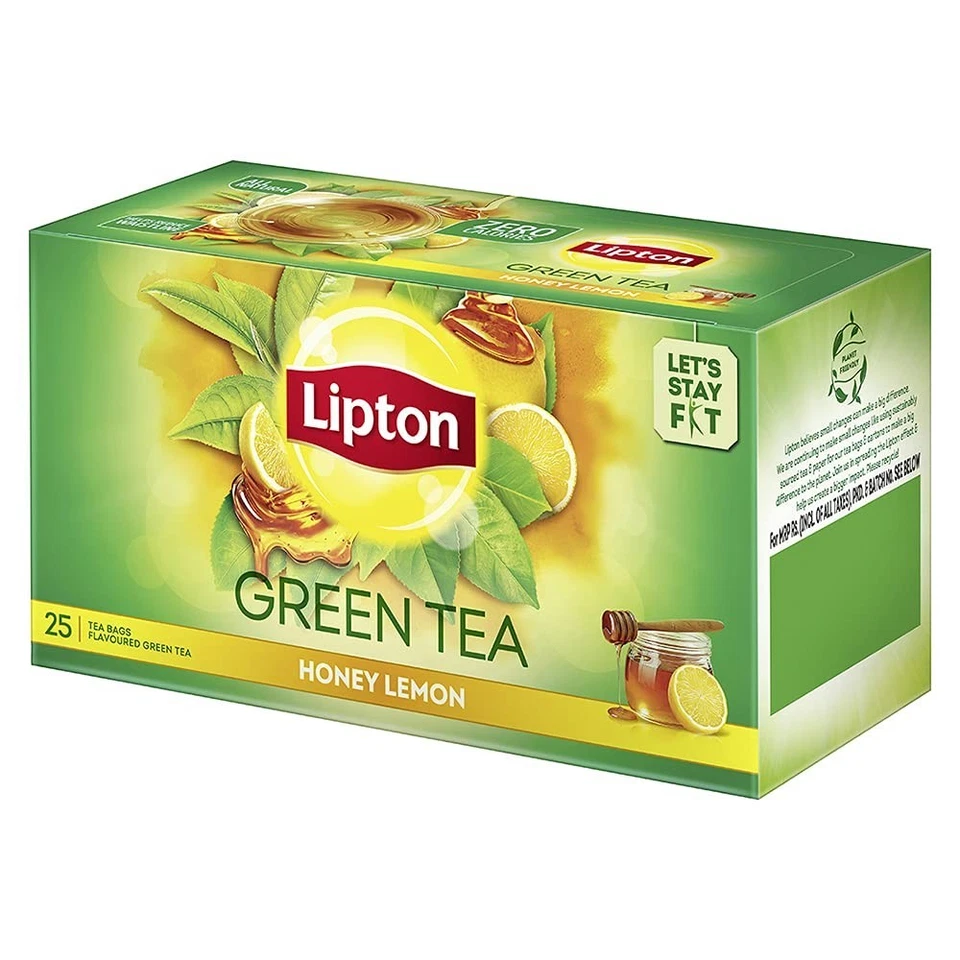 Bolsas de té verde limón miel Lipton 25 piezas Foto 2 de 4