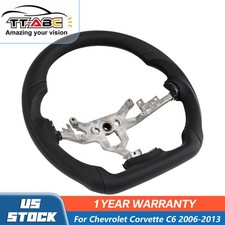 Steering Wheel For 2006-2011 Chevrolet Corvette C6 Leather Steering Wheel Black Steering Wheel For 2006-2011 Chevrolet Corvette C6 Leather Steering Wheel Black