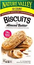Nature Valley Cinnamon Biscuits With Almond Butter 30 Count EXP 11/2026