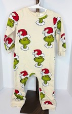 Dr. Seuss THE GRINCH Baby Toddler One Piece Snap Sleeper Outfit 18 Mos