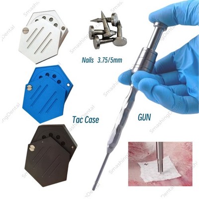 Dental GBR Bon TAC Pins Gun Tacks Membrane Guide Auto Straight/Curved Tacker