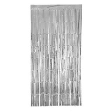 Metallic Tinsel Foil Fringe Curtain Photo Booth Backdrop Wall Decoration, Las...