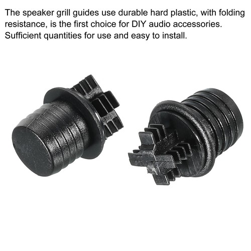 Haut-parleur Grille Guides Noir Boule Douille Dia 10,7mm pour Haut-parleur Set 8 - Photo 4/6