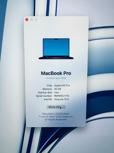 Apple MacBook Pro 14" 2023 M3 Pro 11-Core CPU 14-Core GPU 18GB, 512GB, Sp Black - Afbeelding 18 van 23