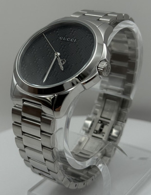 Gucci G-Timeless Men's Pyramid Dial Stainless Steel Watch - YA126460