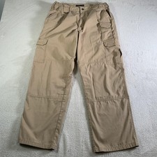 5.11 Tactical Pants Mens 34x30 Beige Ripstop Cargo Tactical Workwear Duty 511