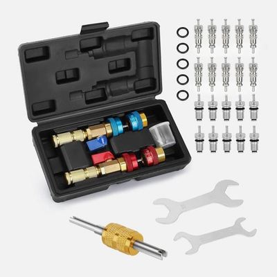 #ad R134A R1234YF Valve Core Quick Remover Installer Tool Set High Low Pressure US $35.14