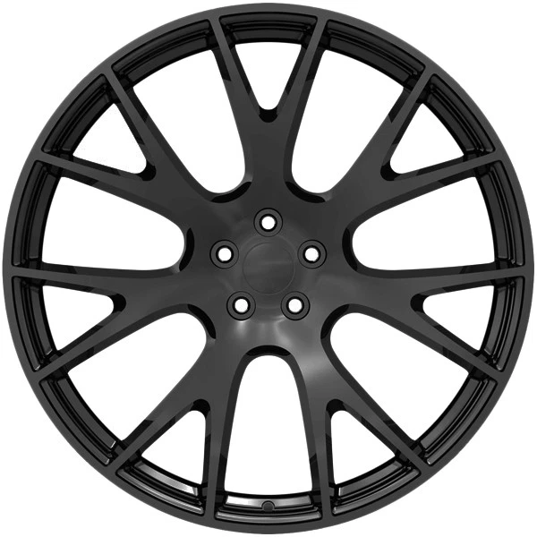 (Set of 4) OE Performance 161B 22x9 5x115 +15mm Gloss Black Wheels Rims 22" Inch Foto 4 de 4