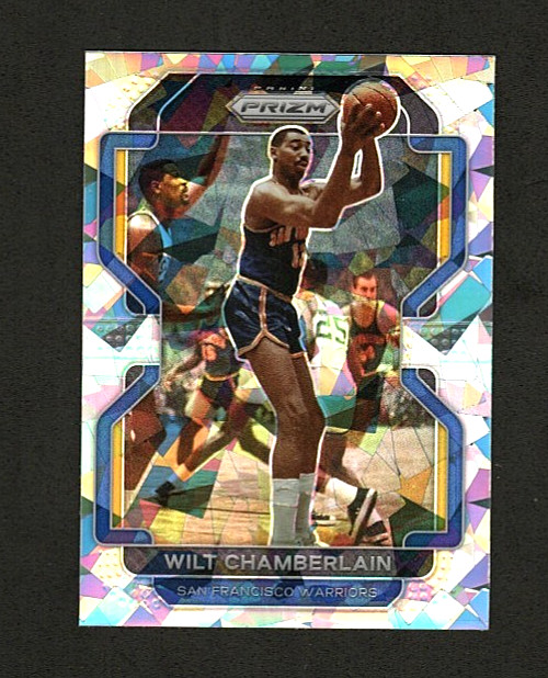 2021-22 Panini Prizm #260 - Wilt Chamberlain - Silver Ice Prizm SP - Warriors