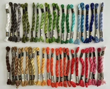LOT OF 46 Authentic DMC #5 Perle Pearl Cotton Embroidery Floss Thread Skeins