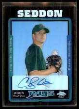 2005 Topps Chrome Black Refractor Chris Seddon Fy Au Auto 141/200 #225