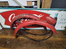 Mens Shelby Bicycle Airflow Hiawatha Pre War Curved Brace Fenders W/ Biscuit Lig