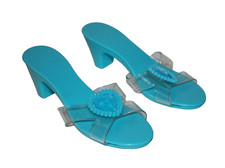 Little Girls Princess High Heel Shoes Dress Up Play Heart Pendant Plastic 2"Heel