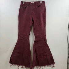 Shyanne High Rise Flare Jeans Bell Bottom in Wine women's 30 Western Rodeo boho