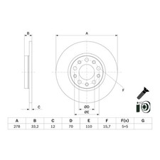 2x Bremsscheibe hinten für Jeep Cherokee KL | 26246757