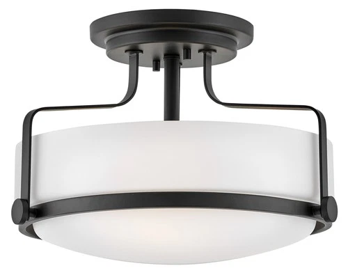 Hinkley Lighting 3641 Harper 3 Light 15"W Semi-Flush Bowl Ceiling - Black - Picture 1 of 12