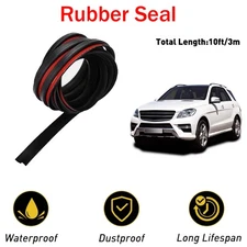 10FT Car Rear Windshield Window Edge Moulding Rubber Weatherstrip Seal Strip USA