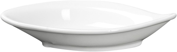 Gusto Dipschale 11X6 Cm – Elegante Schale In Blattform Aus Porzellan In Weiss-image