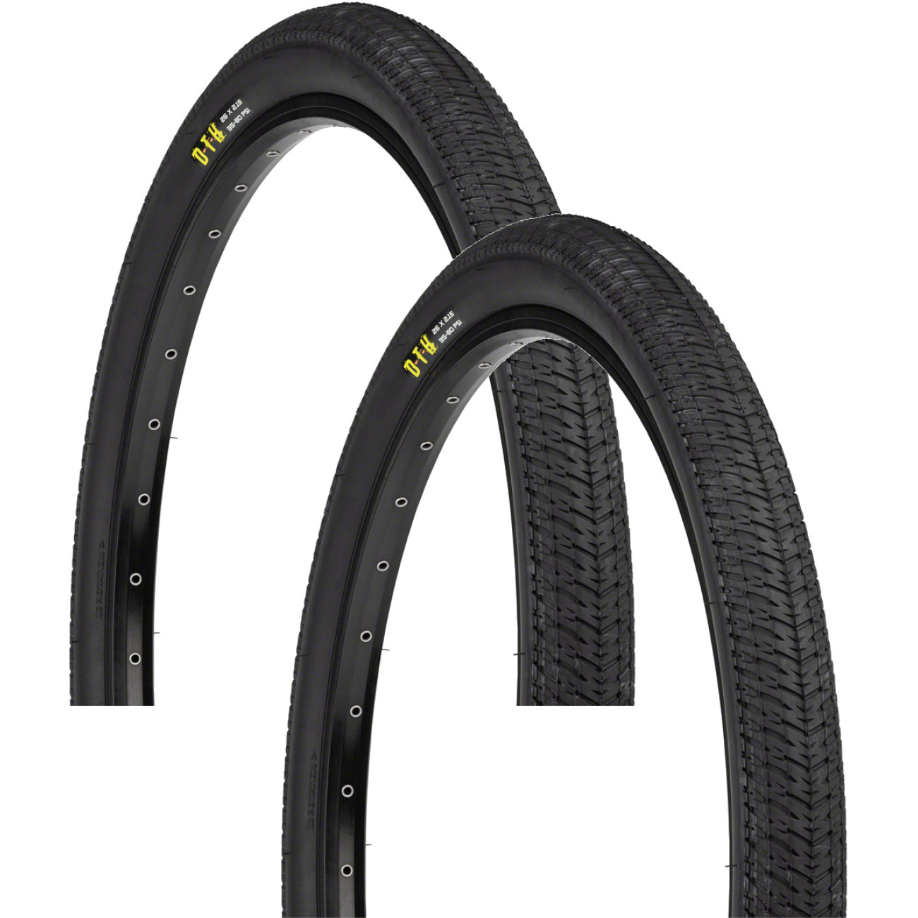 Pack of 2 Maxxis DTH Mountain Tire 26 X 2.15 60Tpi Clincher Single Black