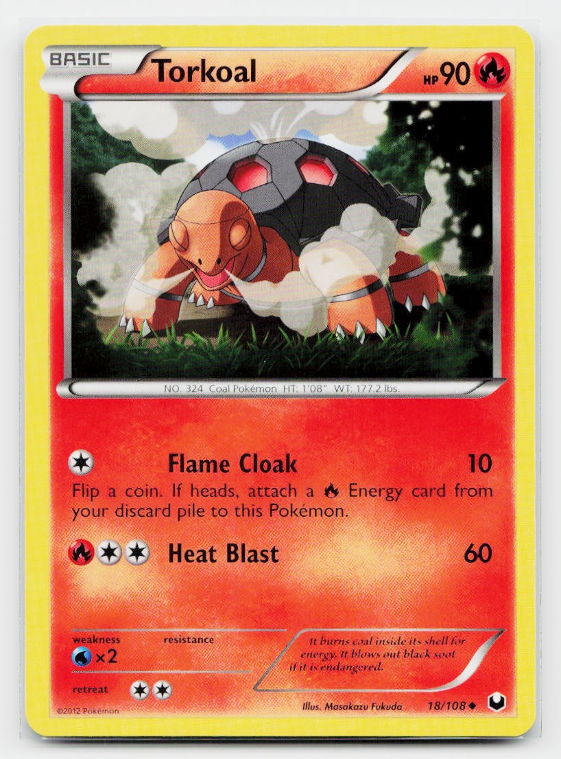Torkoal Uncommon Dark Explorers 18/108 Pokemon TCG