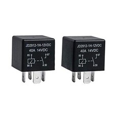 2 Pack Car Relay 4 Pin 12V 40 Amp Model No : JD2912-1H-12VDC 40A 14VDC, Car