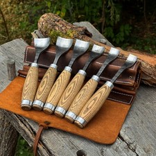 Wood Carving Gouges 52100 Steel Hand Forged Spoon Bowl Hollowing Set or Single