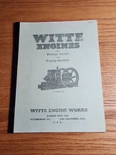 Witte Engines Advertising Catalog Power Saws Pump Outfits Reprint 
