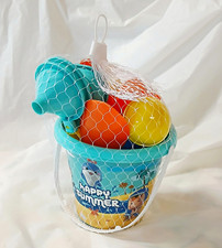 Sand Water Toy Set Bucket Shovel Mold Accessories w/ Bag New W/ Imperfections