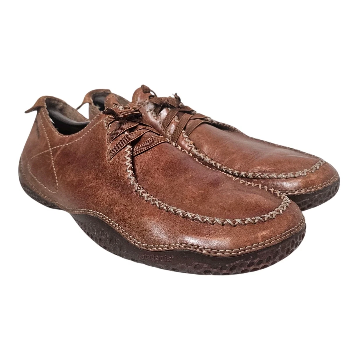 Patagonia Kuri Chukka Men\'s Size 11 Walnut Brown Leather Moccasins Minimalist Goodyear Welted Barefoot Chukka Boots Chocolate Brown Extra  main image 3