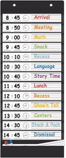 Classroom Schedule Pocket Chart, Double Sided Daily Schedule with 18 Erasable Ca