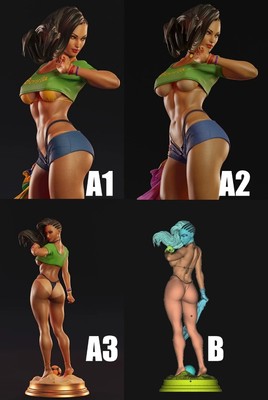 Laura Matsuda 4 Vers Sf Unpainted 3D Printing Resin Kits Figure 9.4'' 12.6'' Model