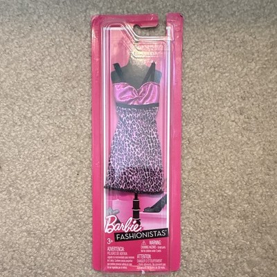 Mattel Barbie Fashionistas Pink Leopard Print Dress Outfit 12 in Doll Y0364