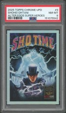 2025 Topps Chrome Update Alter Egos Super Heroes Shohei Ohtani #9 PSA 8