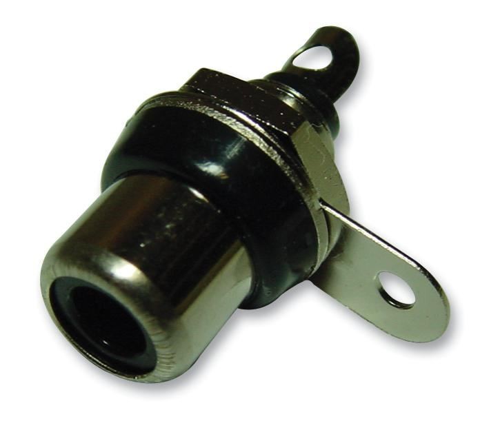 PRO SIGNAL - Phono Socket, Black / Nickel
