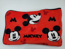 Disney Mickey Mouse Red Black Plush Baby Blanket Large 38x48 Unisex B65