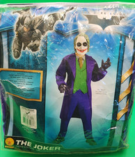 Deluxe The Joker Kids Fancy Dress Batman Villian Boys Halloween Costume Mask