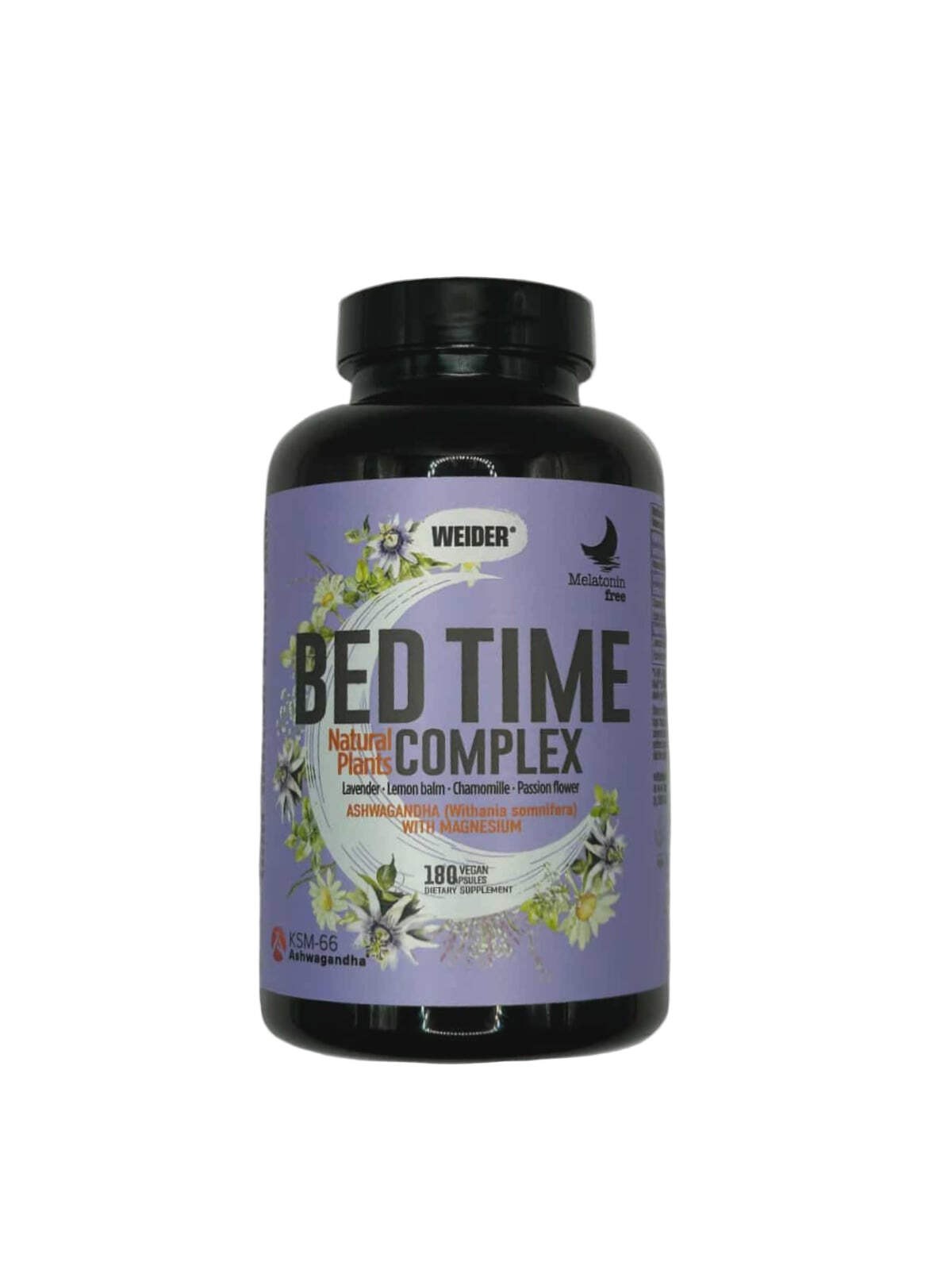Weider Bed Time Natural Complex – Ashwagandha KSM-66 & Herbs – 180 Caps