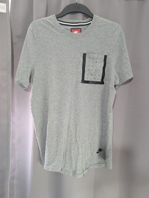nike mens bonded pocket grey t shirt large mens