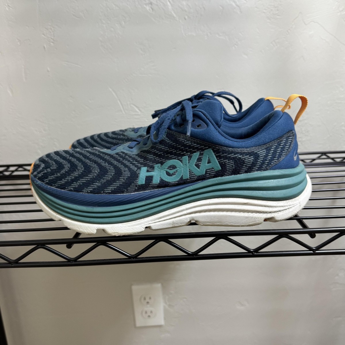 Hoka One One Gaviota 5 Shoes Mens Size 11.5 Blue Teal Road  display picture 1