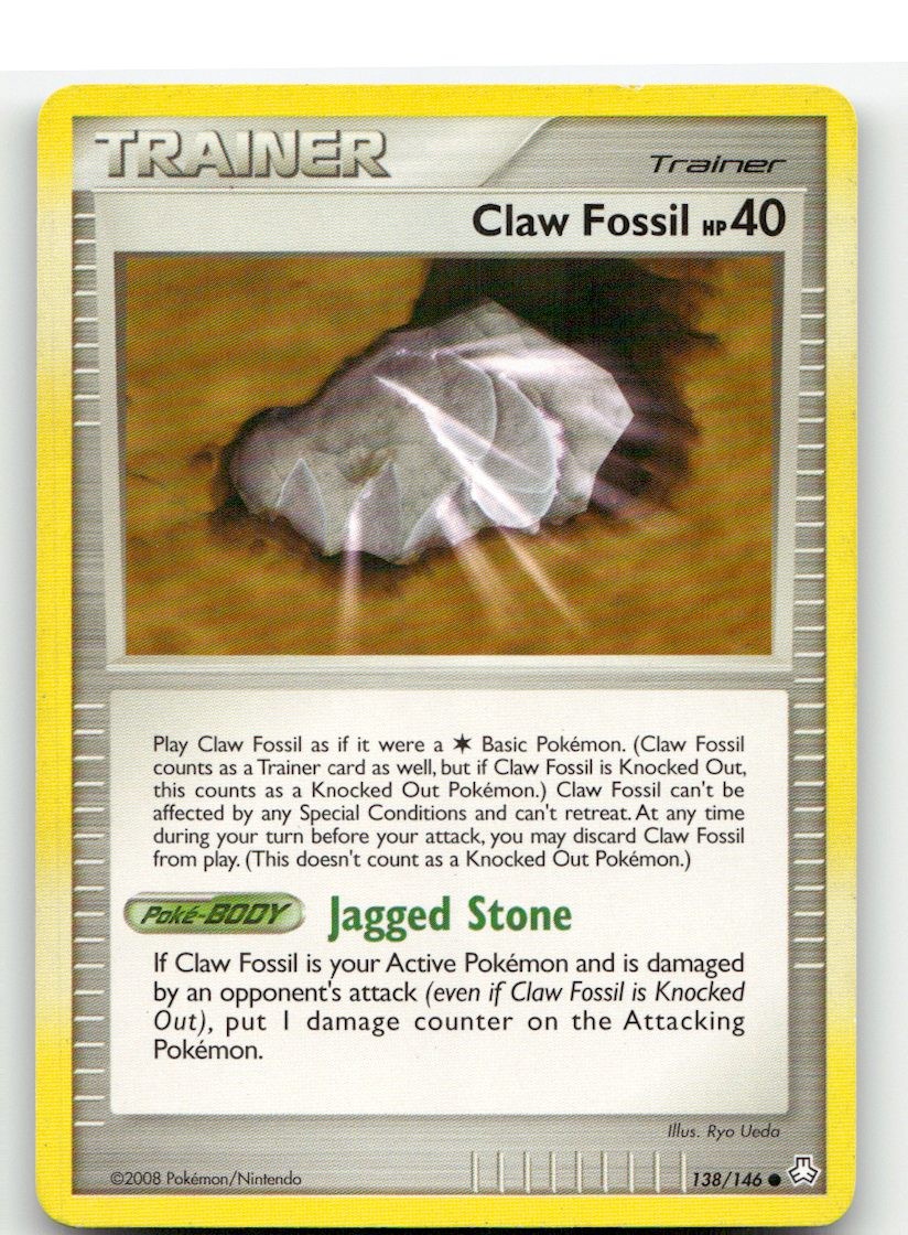 Claw Fossil Pokemon Card Legends Awakened 138/146 Common English LP