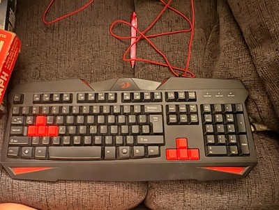  Red Dragon Gaming Essentials S101 Keyboard W/ Red Illumination Tested