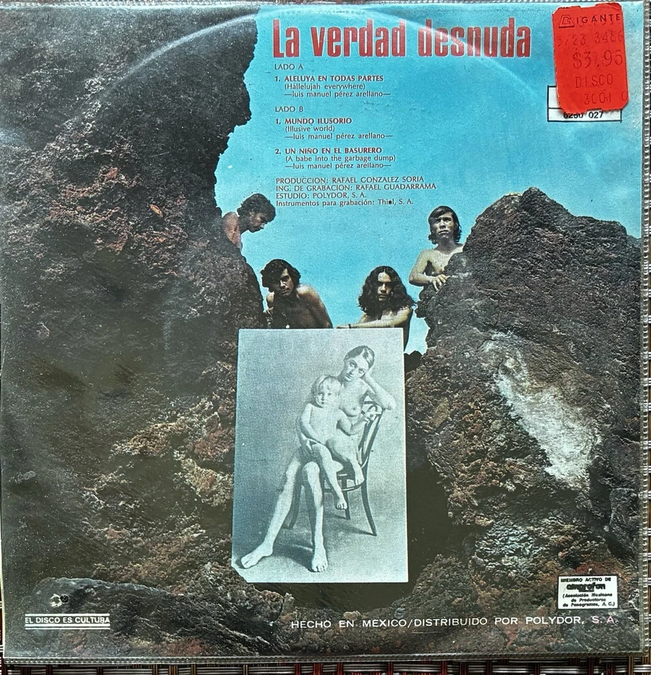 La Verdad Desnuda VERY RARE Luis Perez PSYCHEDELIC ROCK 1971 EX - Image 4 of 4