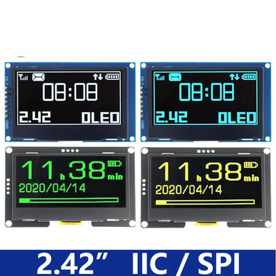 2.42'' OLED Display Module HD Display Screen 128*64 IC I2C SPI Serial SSD1309
