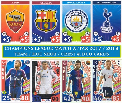 Topps UEFA Champions League Match Attax 2017/2018 Karten Nummern #199 - #396