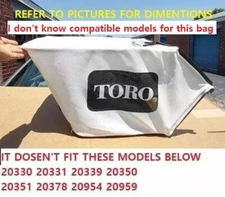 NEW TORO Lawn Mower 20" Rear Grass Catcher BAG & FRAME 20 1/4"x 13"x 10.5/8"
