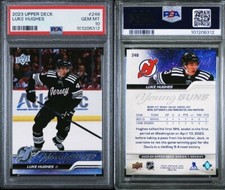 2023-24 Upper Deck Series 1 #248 Luke Hughes Young Guns PSA 10 RC